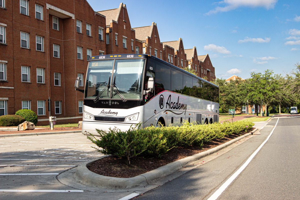 Academy bus for UNC Charlotte Charter Bus Services