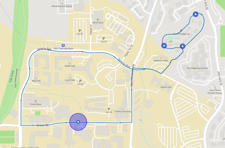 Greek Village Route map